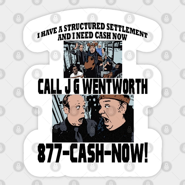 Retro Wentworth Cash Now Sticker by Meat Beat